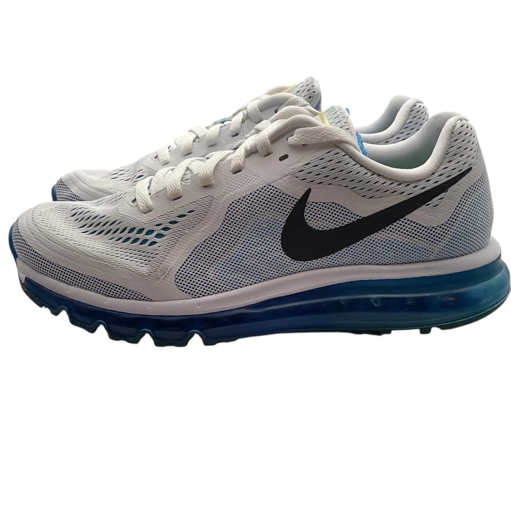 Nike‎ Blue and Green Sneakers with Grid Sole Traction size 8.5